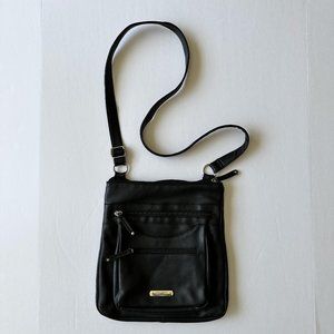 Rosetti Crossbody Bag Shoulder Bag Multiple Pockets Lined Purse Medium Black